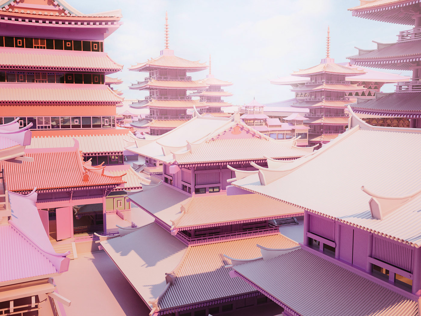 Kingdom Cities: Low Poly Art on Behancee40f0b90014615.5e0a079aafc00.jpg