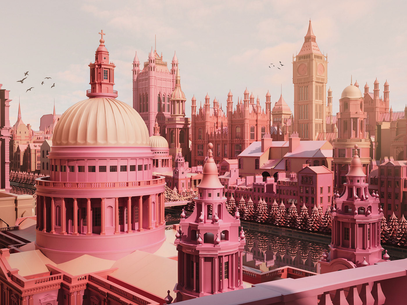 Kingdom Cities: Low Poly Art on Behancecbc64c90014615.5e0a079aaaa31.jpg