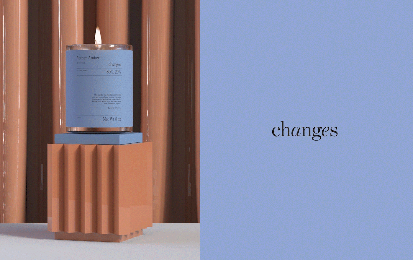 Changes - Candle with Color Changing Label on Behance273c5a89422285.5df3d629afb37.gif