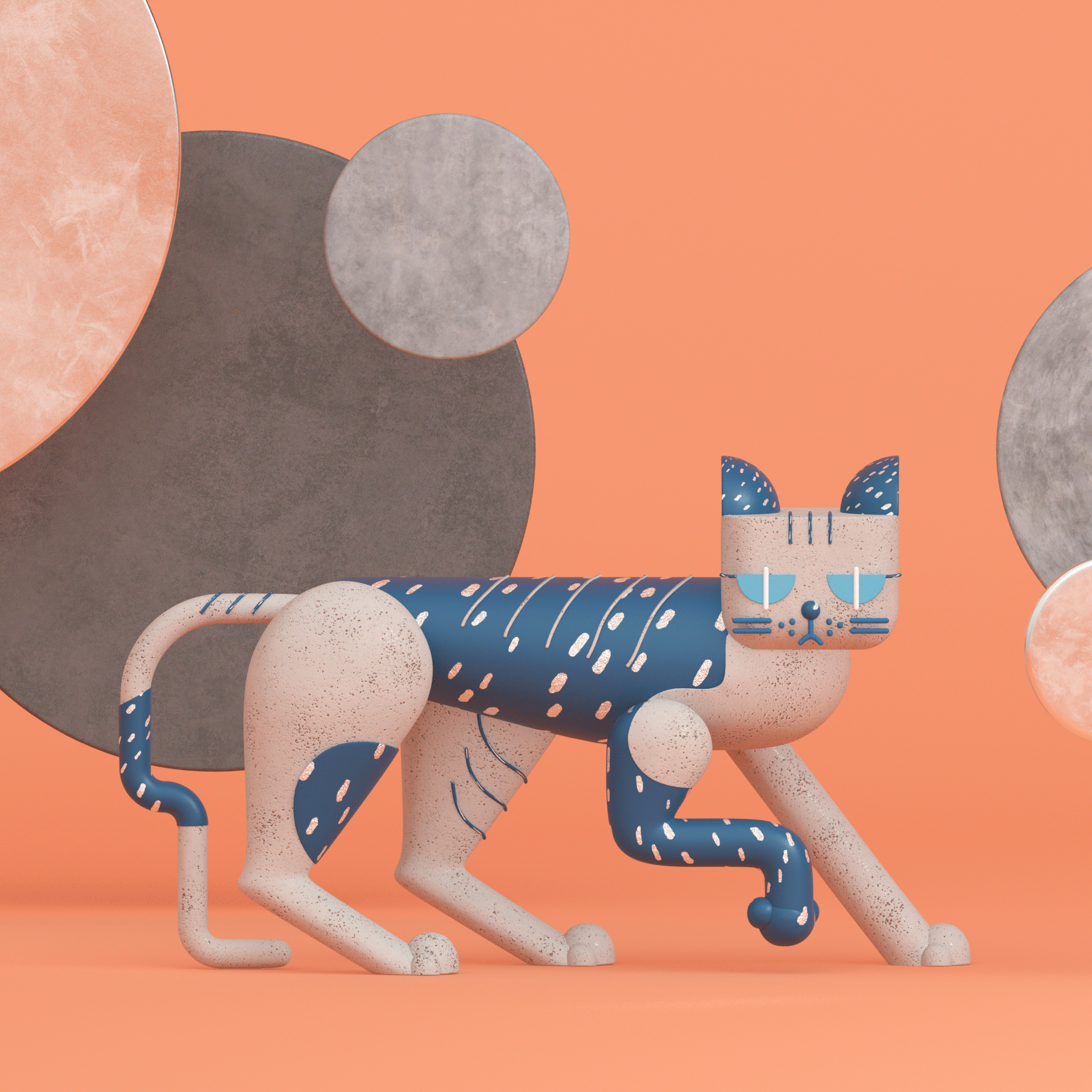 Modern Toy Cats on Behance1eda1892348393.5e498f5ed344f.png