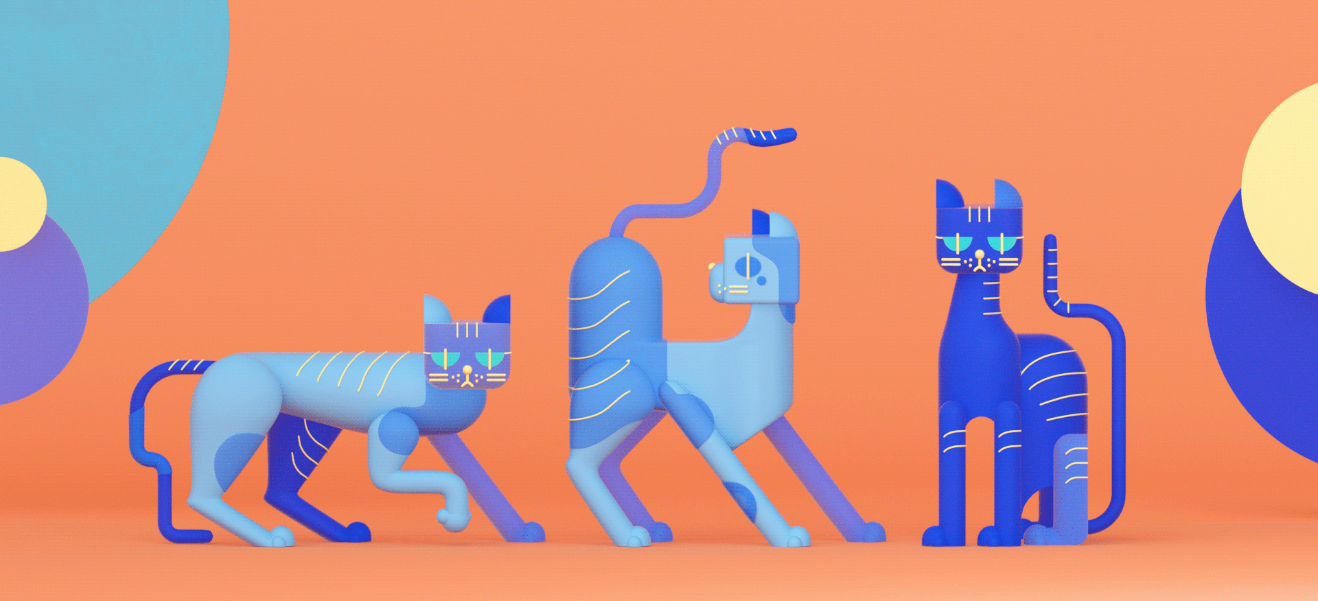 Modern Toy Cats on Behance0d9c4792348393.5e498c3c7acf2.png