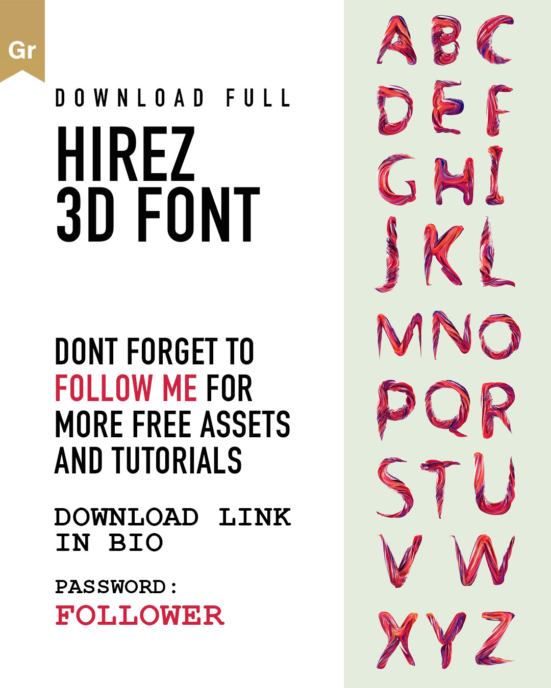 3d fonts Giveaway\/Free on Behance9531cb91935495.5e3e61f56d71b.jpg