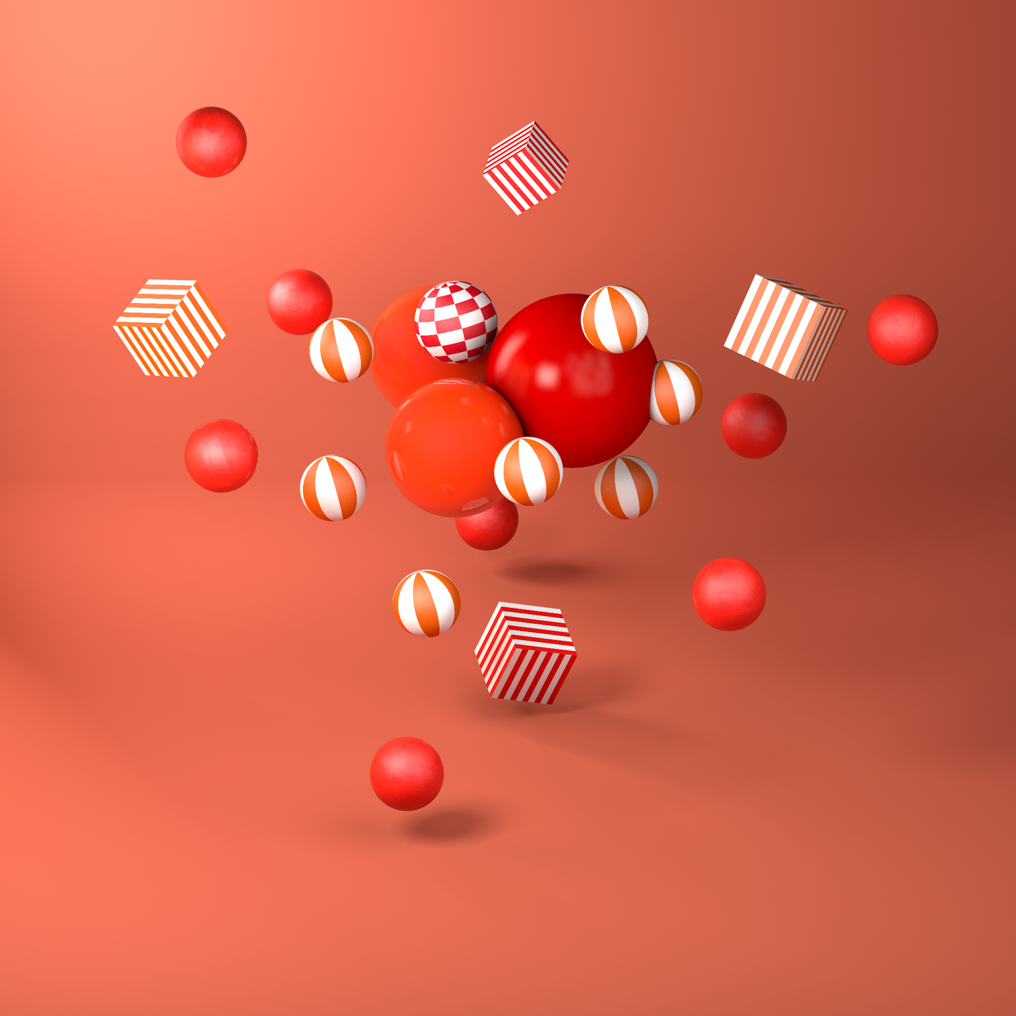 C4D装饰元素红色几何3d模型空间促销C4D装饰元素红色几何3d模型空间促销.jpg