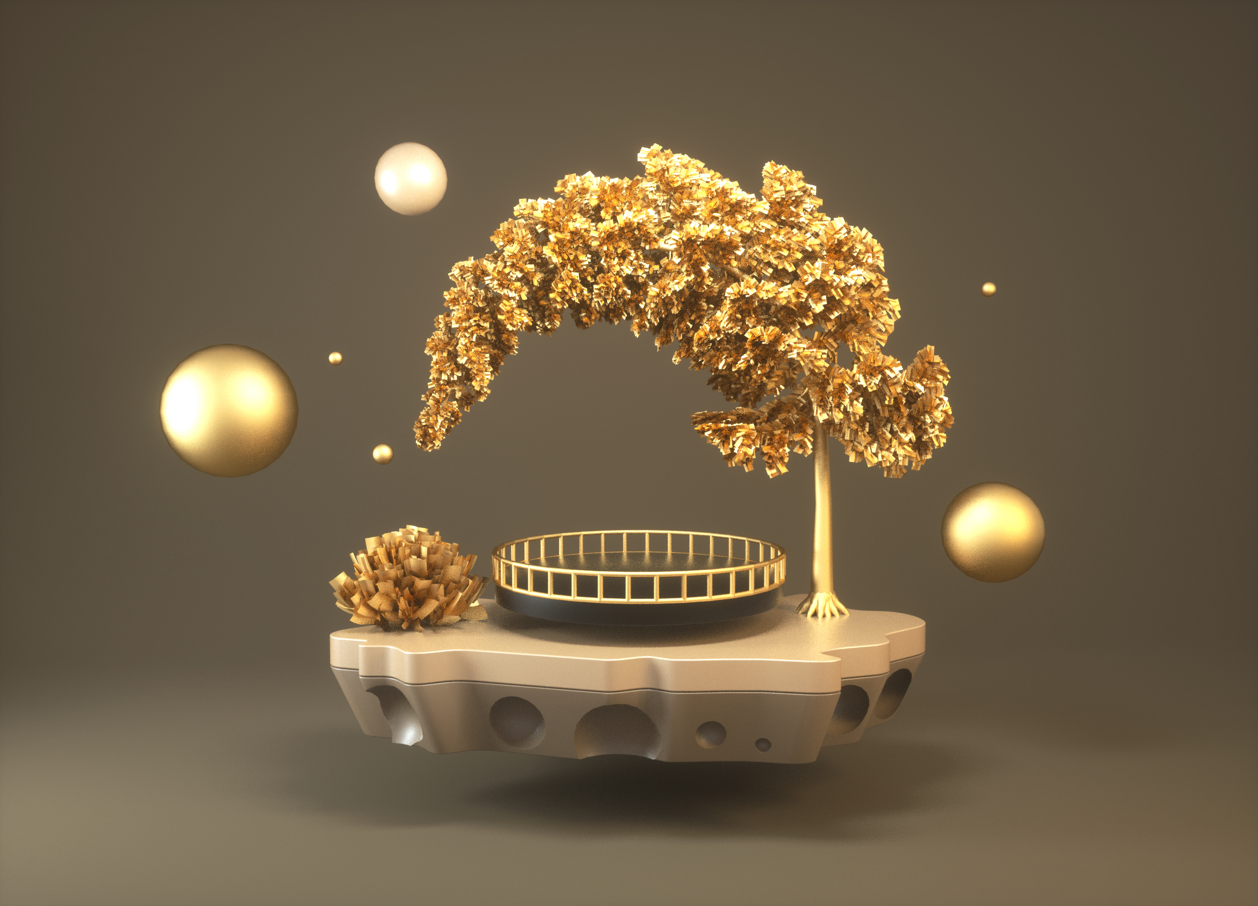 C4D装饰元素中国风创意3d场景金色树木C4D装饰元素中国风创意3d场景金色树木.jpg
