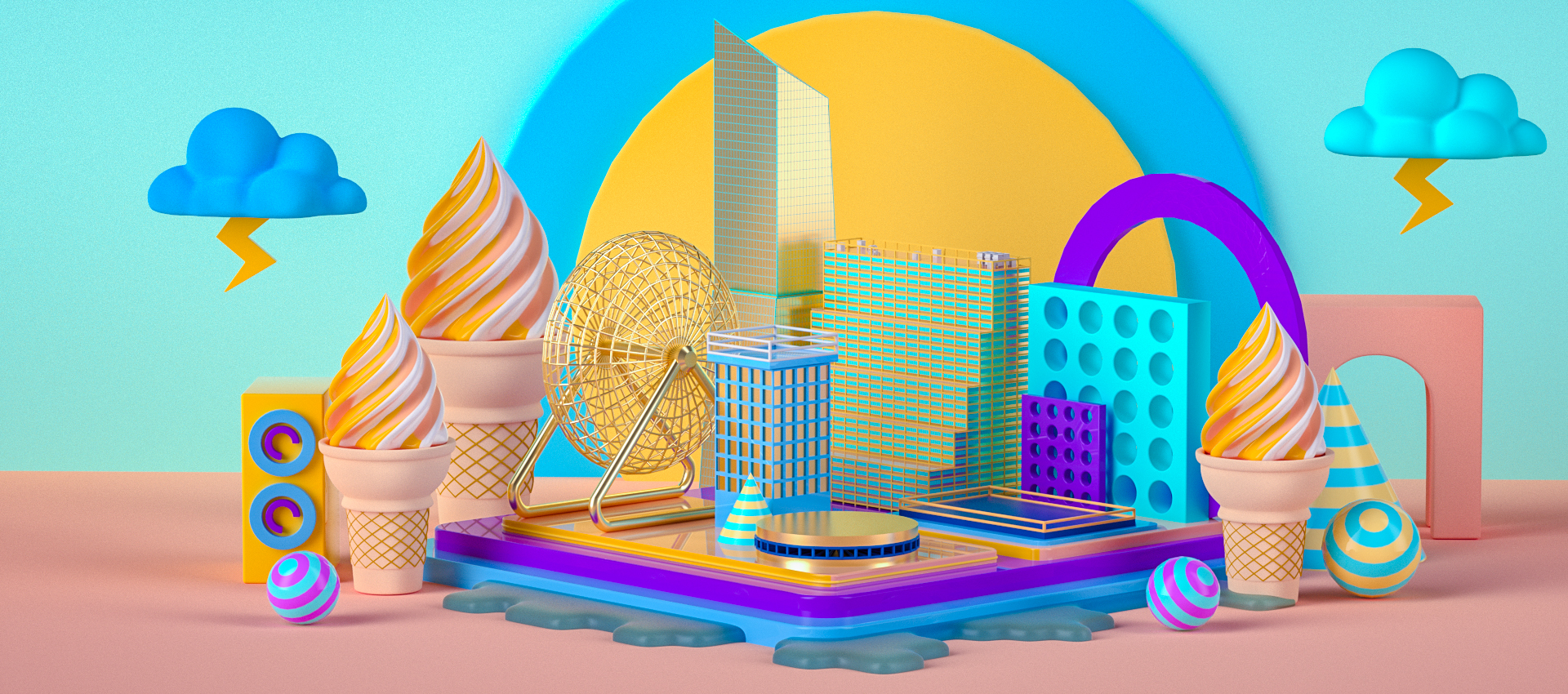 C4D模型虚拟城市展台绚丽色彩创意C4D模型虚拟城市展台绚丽色彩创意.jpg