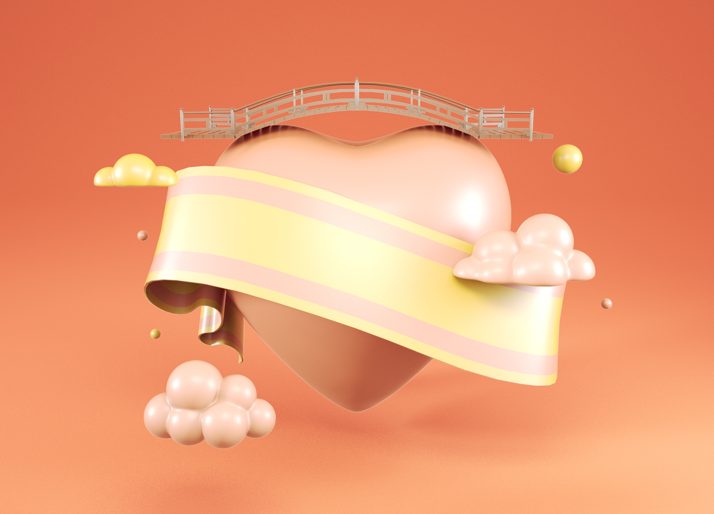 C4D装饰元素爱心桥梁云朵促销3d多彩C4D装饰元素爱心桥梁云朵促销3d多彩.jpg
