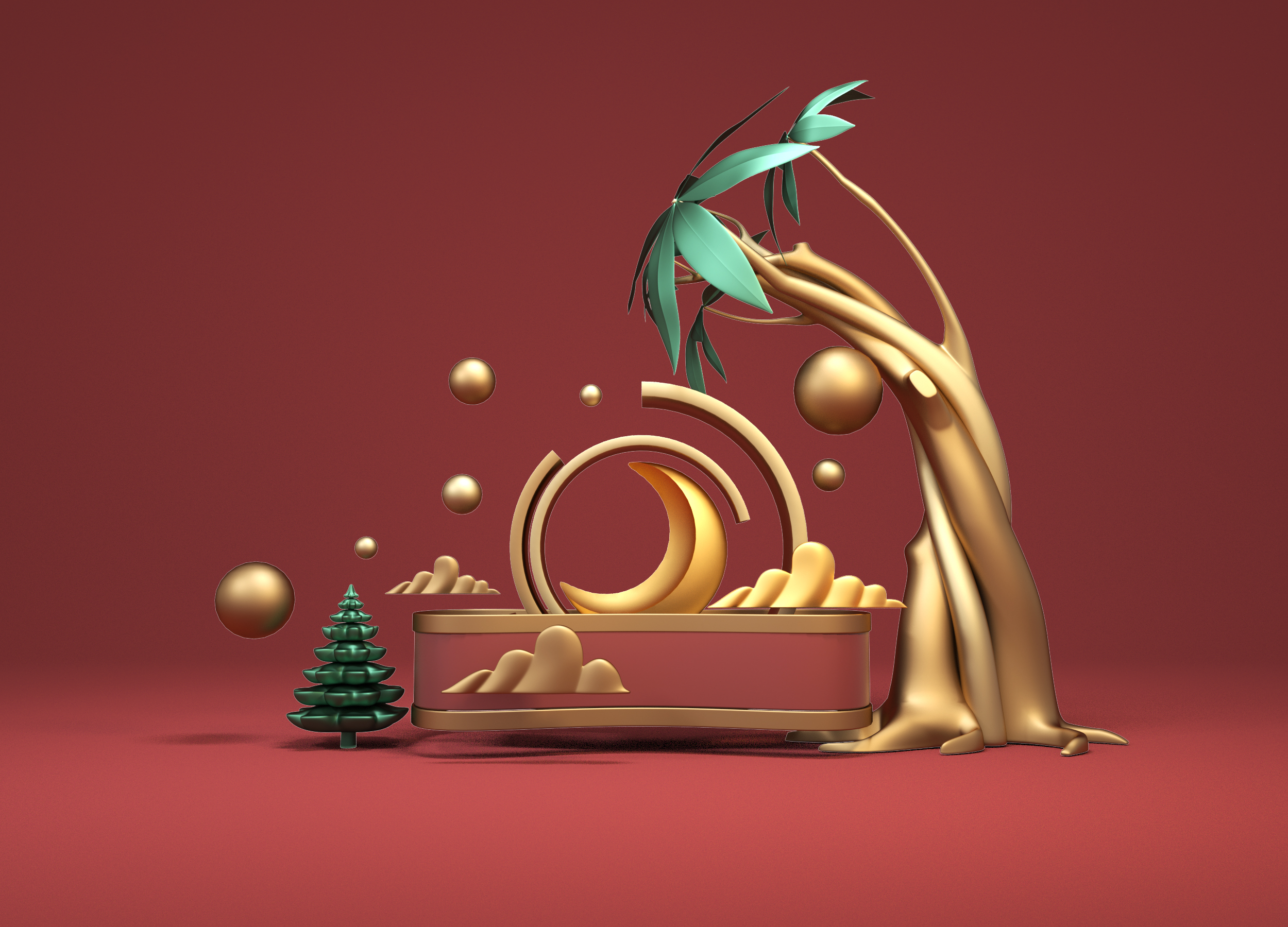 C4D装饰元素热带椰树3d创意金色立体C4D装饰元素热带椰树3d创意金色立体.jpg