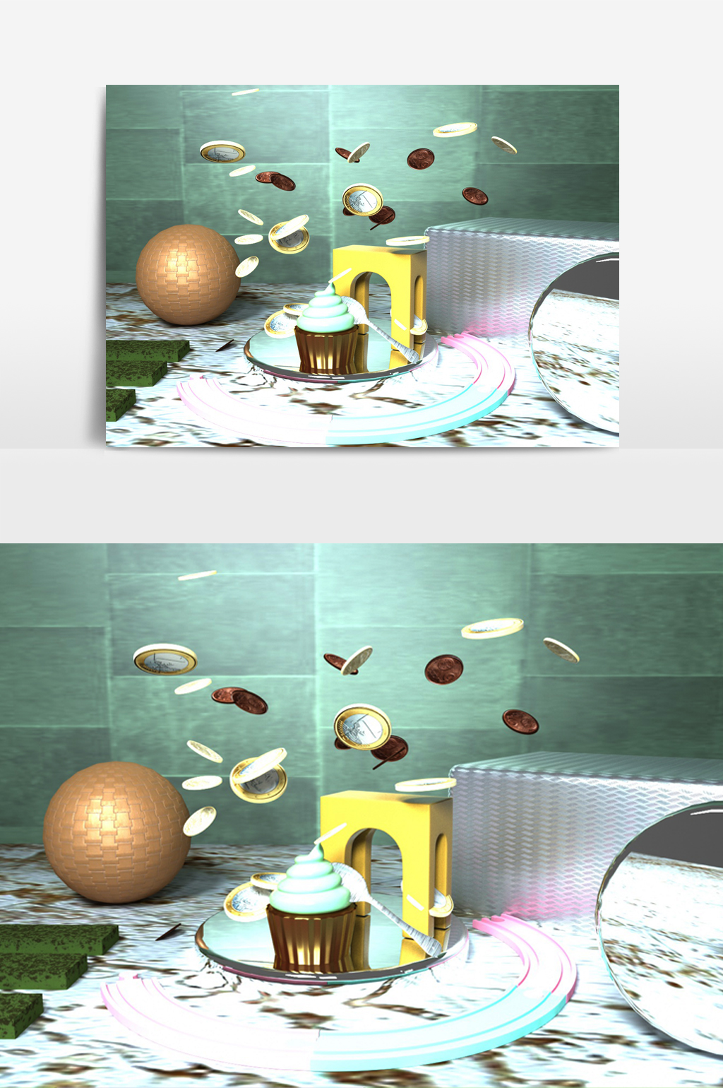C4D模型悬浮几何创意甜品蛋糕场景036.jpg